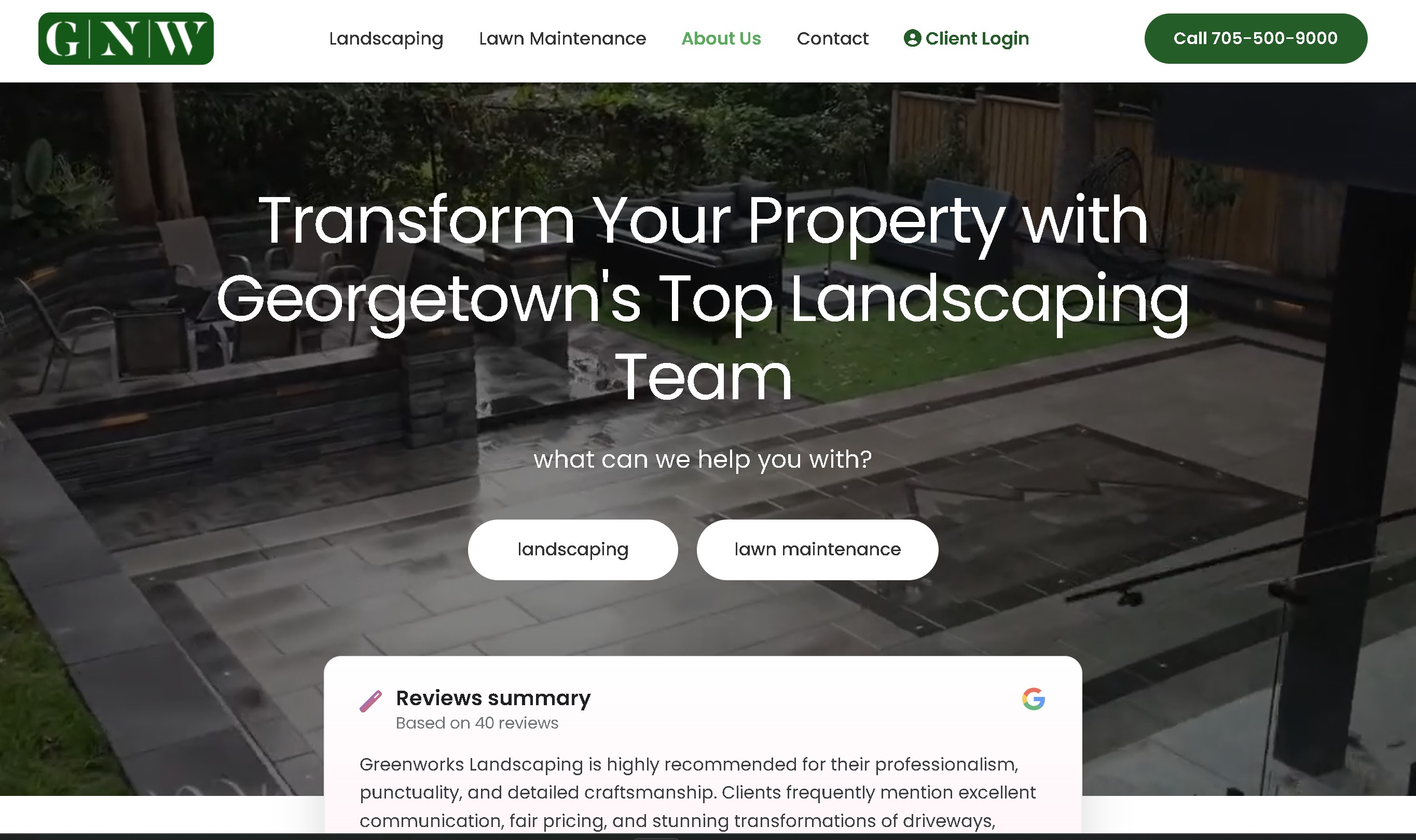 Greenworks Landscaping Website